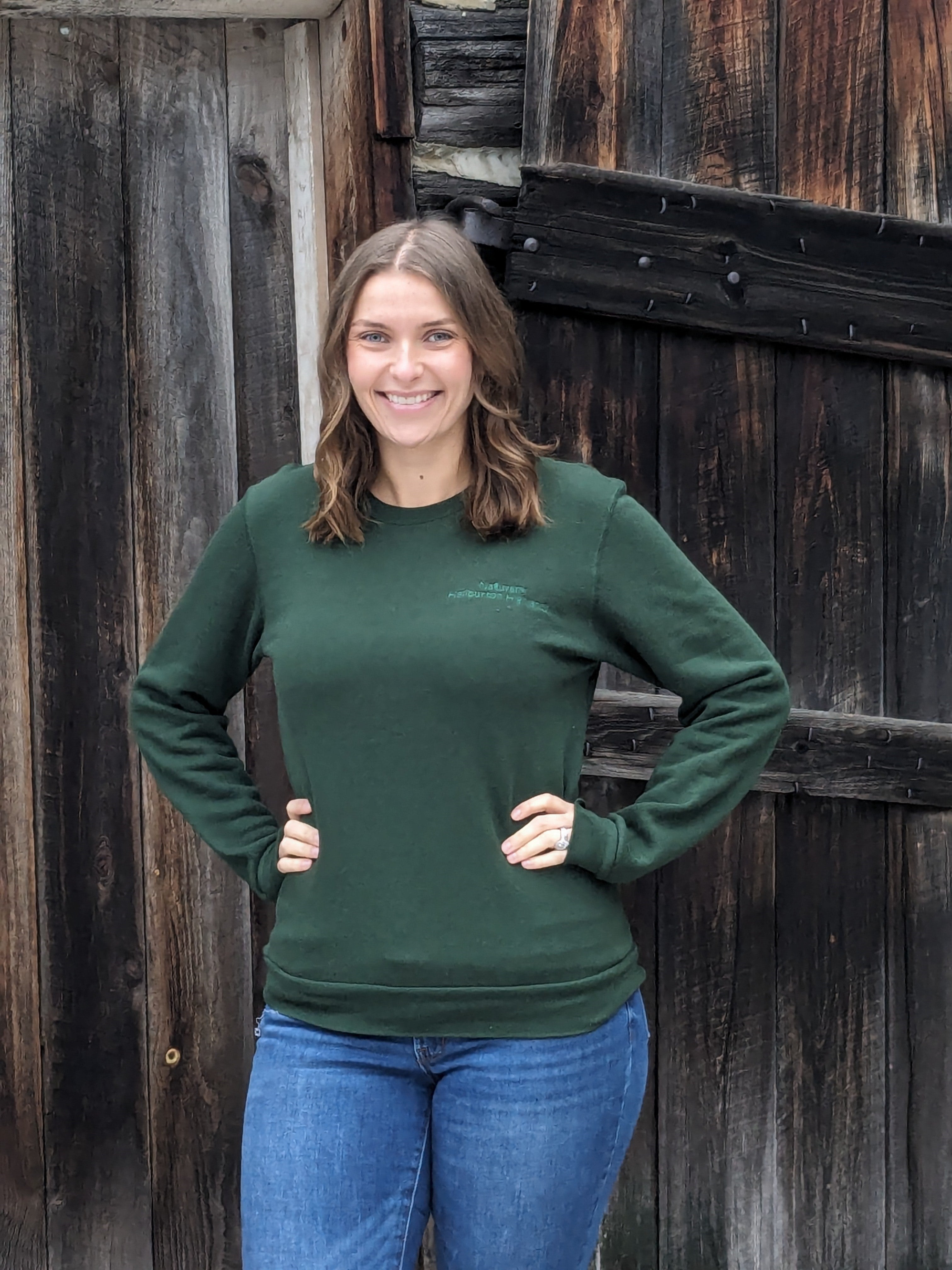 Forest on sale green sweatshirt