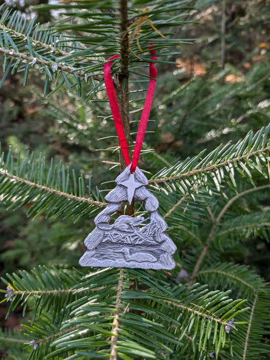 Pewter Ornament Beaver & Loon