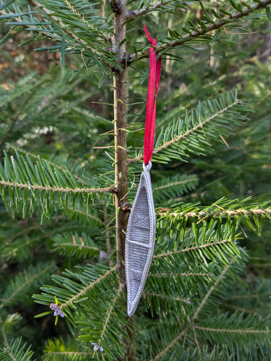 Canoe Pewter Ornament